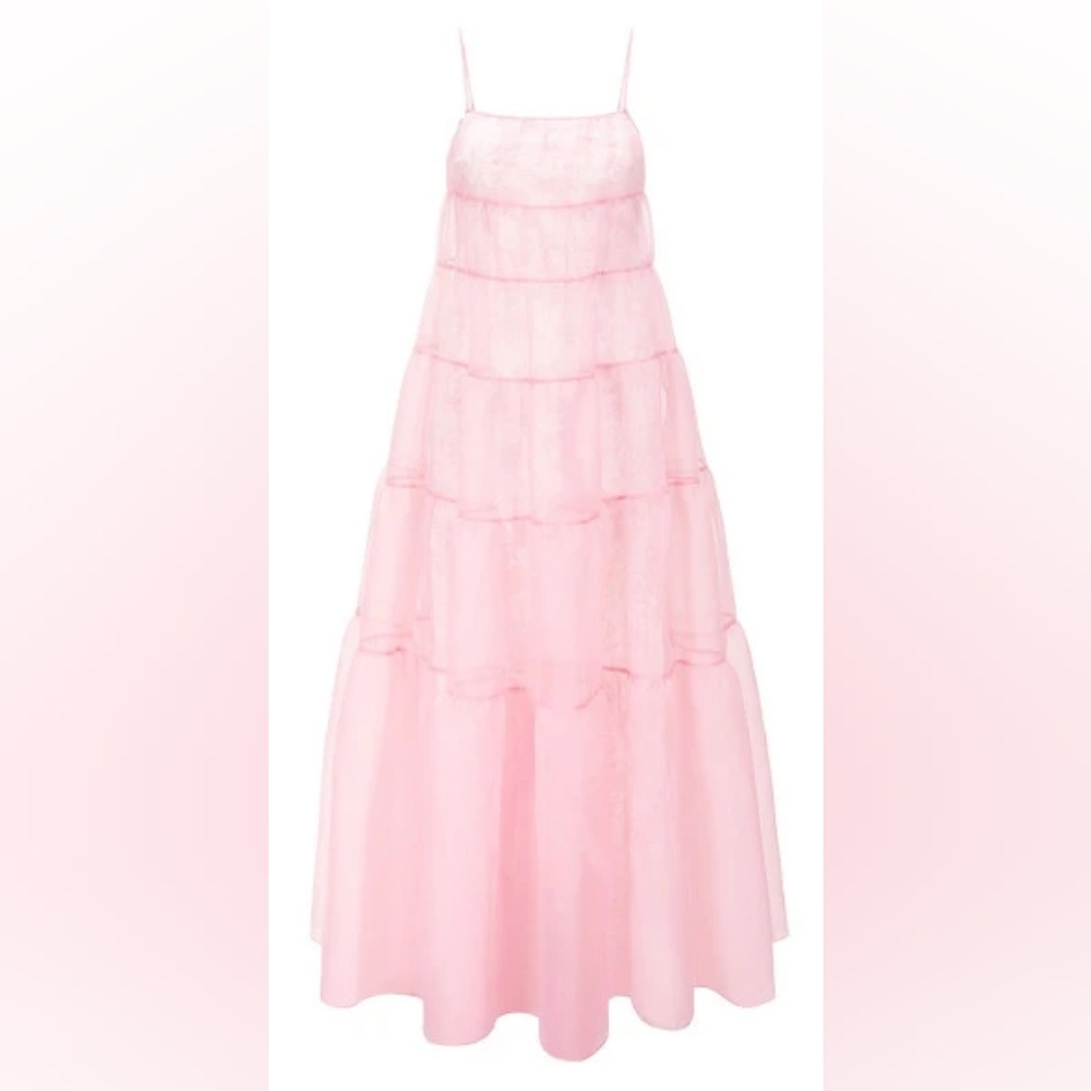 Staud Whitley Cotton-Blend Organza Gown Size M